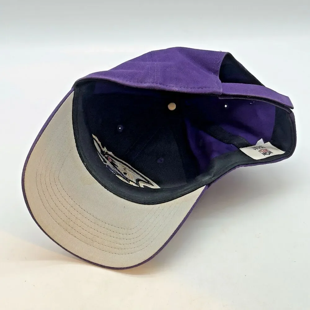 Baltimore Ravens NFL Baseball Cap Team Apparel Embroidered Logo Purple Strapback